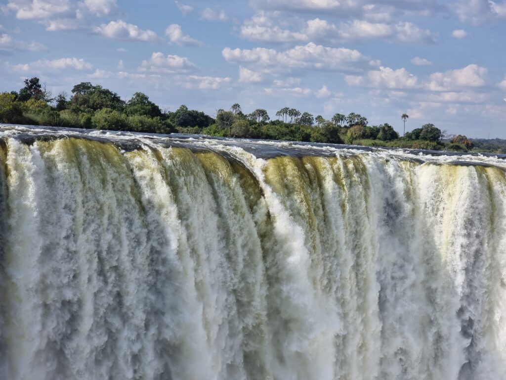Victoria Falls surrounded by lush greenery