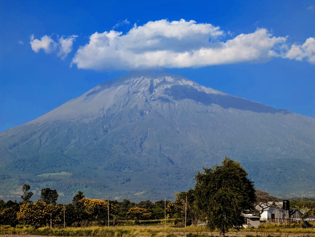Mount Meru landscape near Arusha Tanzania