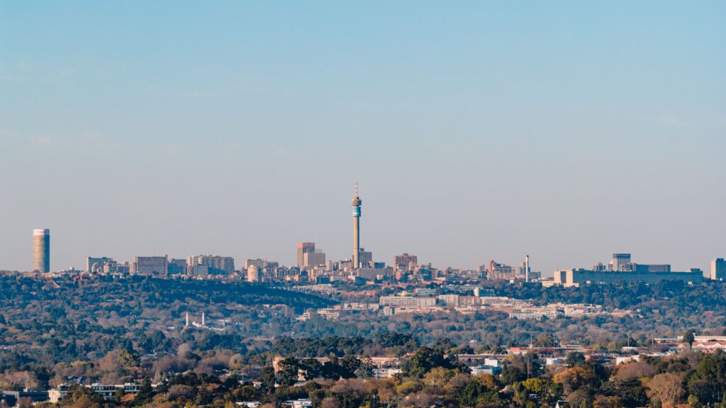 Johannesburg skyline with Hillbrow Tower