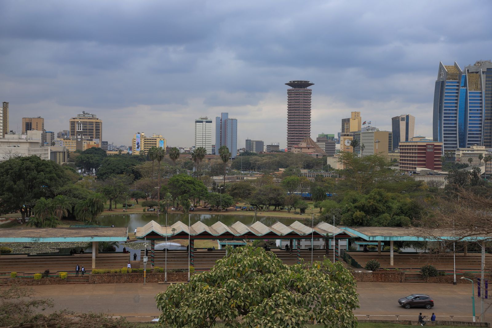 Nairobi JKIA Safari Transfer 2 Nairobi skyline with KICC for city hotel and safari departure transfers